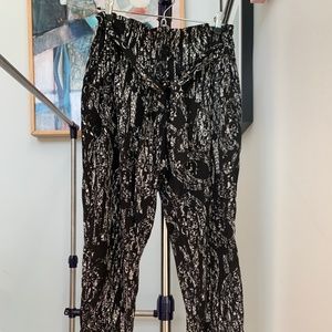 Benetton Black and White Harem Pants